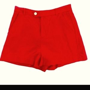 Draper James Red Basket Weave Shorts, Size 10